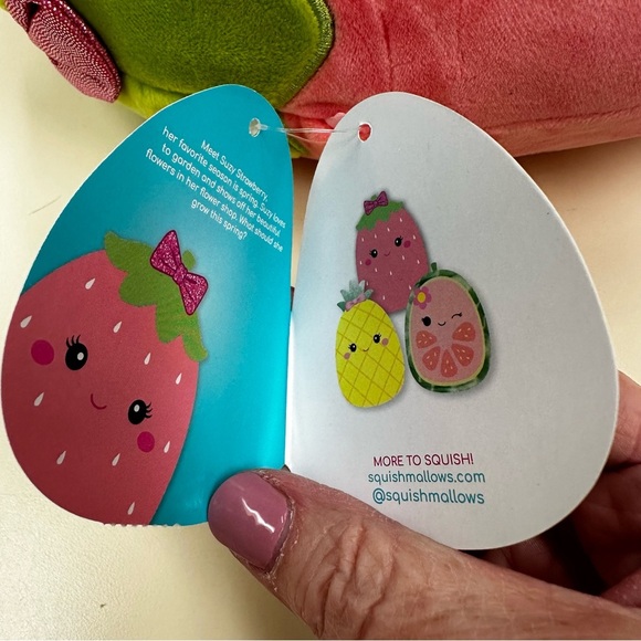 Squishmallows Suzy Scented Strawberry 8” Pink Stuffed Animal Collectible Unisex - Picture 4 of 10